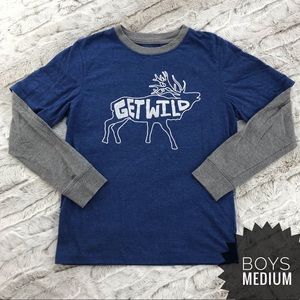 [Urban Pipeline] Moose Long Sleeve Tee Shirt Size M Medium Boys T-Shirt Top
